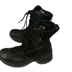 Danner Kinetic Side Zip 8" Boots Size 10 Black Leather Work Waterproof 28012